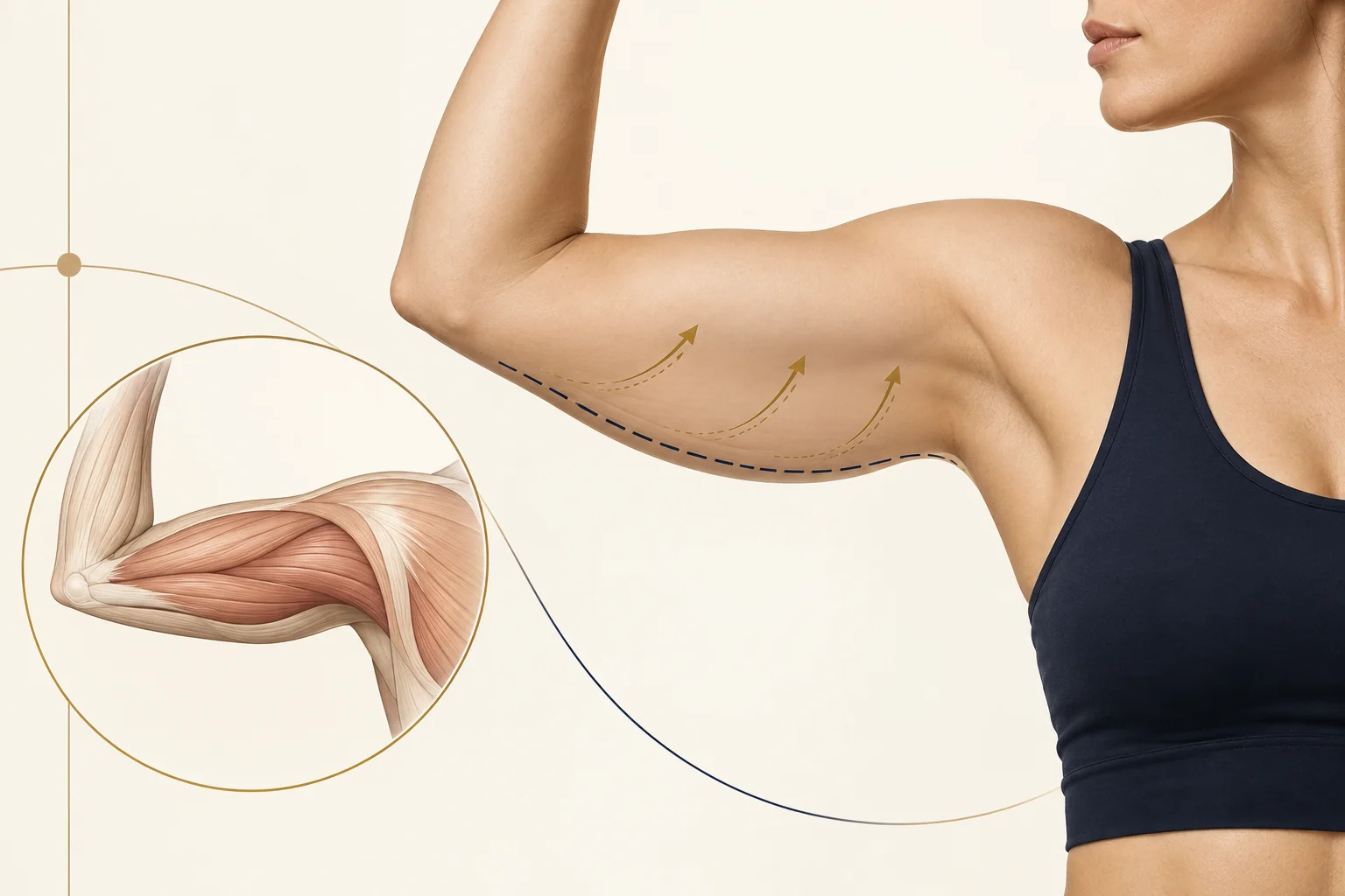 Arm Lift (Brachioplasty) — conceptual assessment diagram