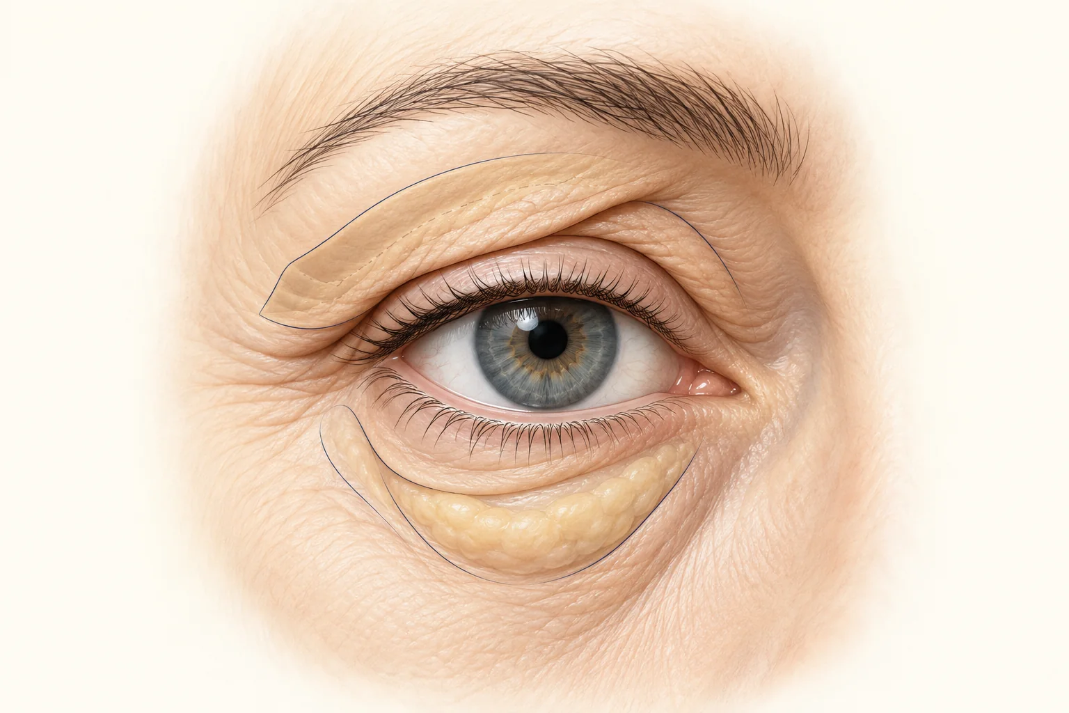 Blepharoplasty (Eyelid Surgery) — educational medical illustration
