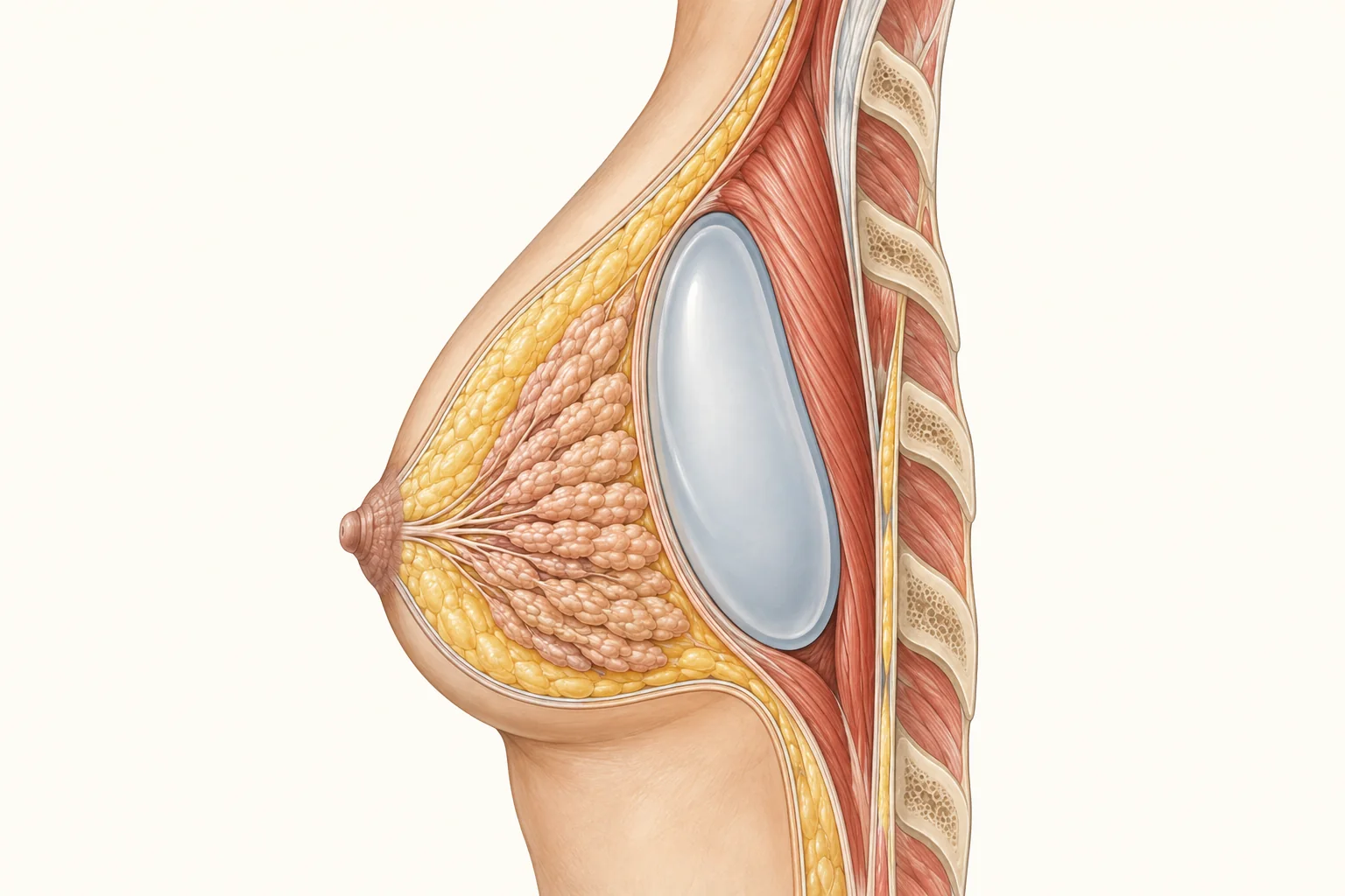 Breast Enlargement — educational medical illustration