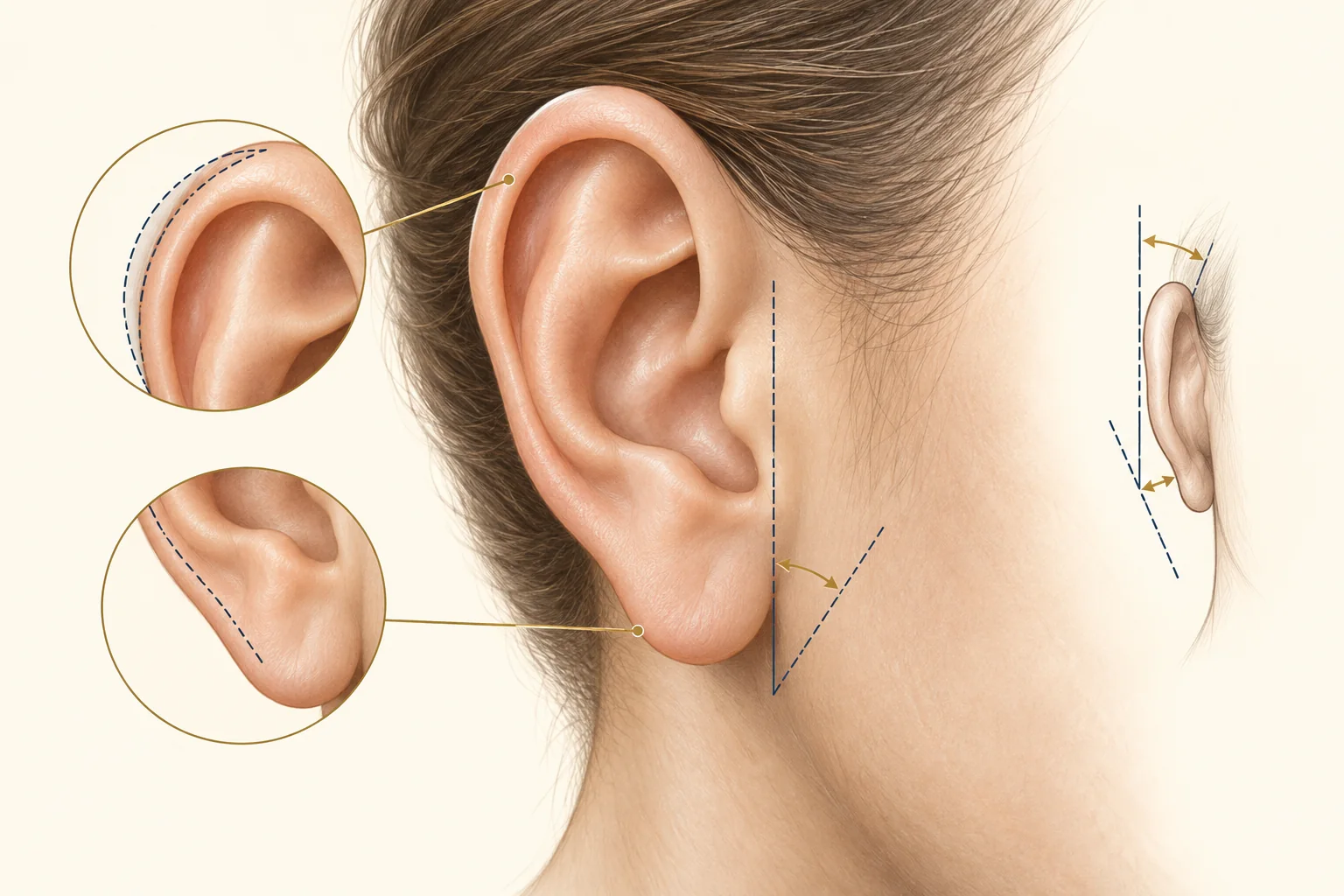 Cosmetic Ear Surgery (Otoplasty) — educational medical illustration