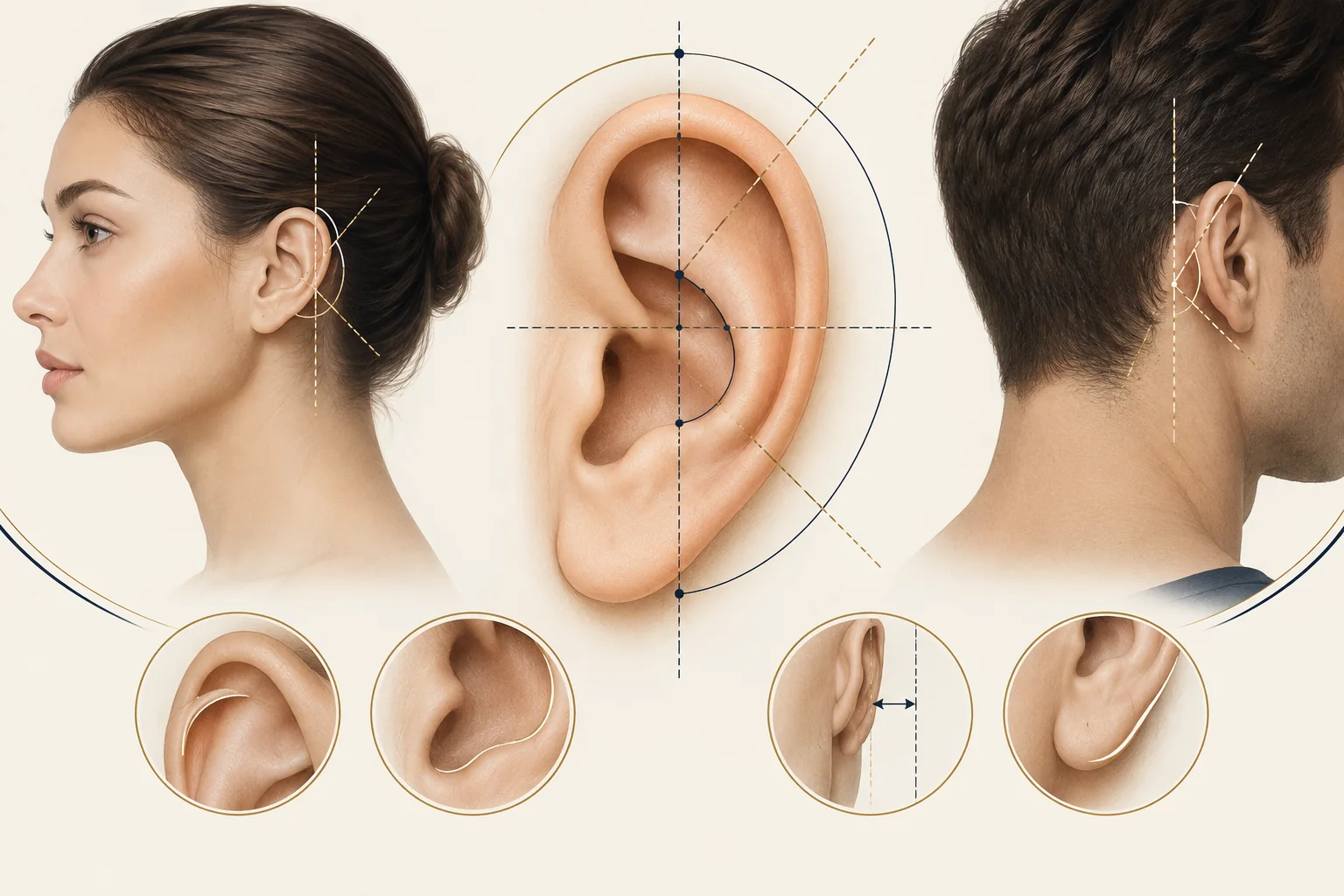 Cosmetic Ear Surgery (Otoplasty) — conceptual assessment diagram