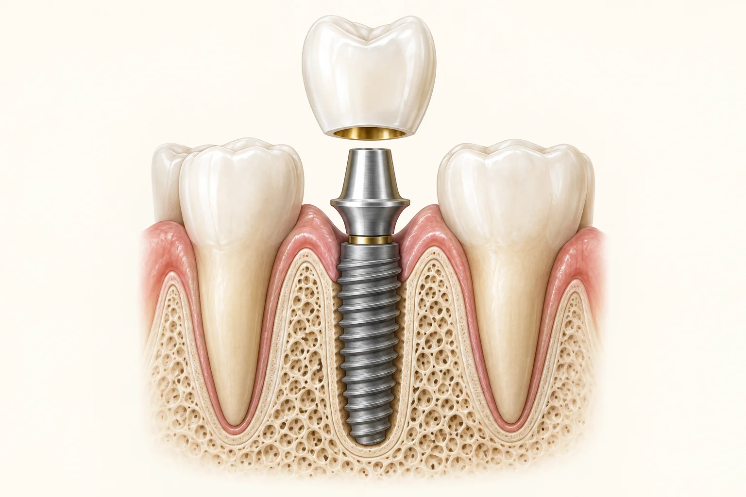 Dental Implants — educational medical illustration