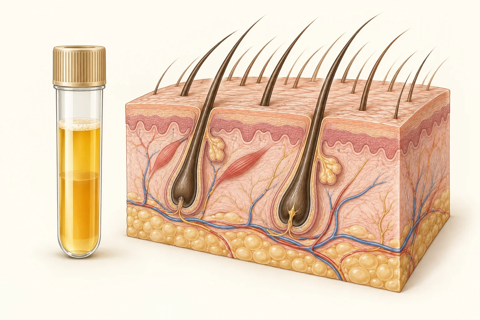 PRP Treatment for Hair — educational medical illustration