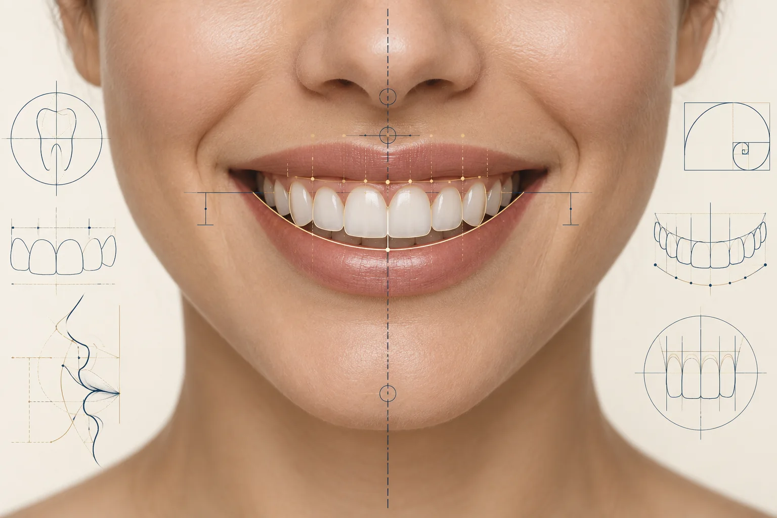 Smile Design (Hollywood Smile) — conceptual assessment diagram