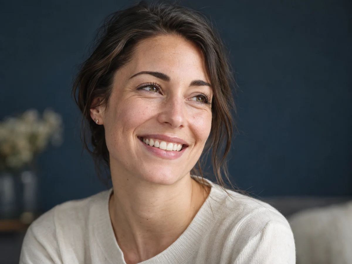Ritratto illustrativo di un sorriso naturale e delle proporzioni dentali